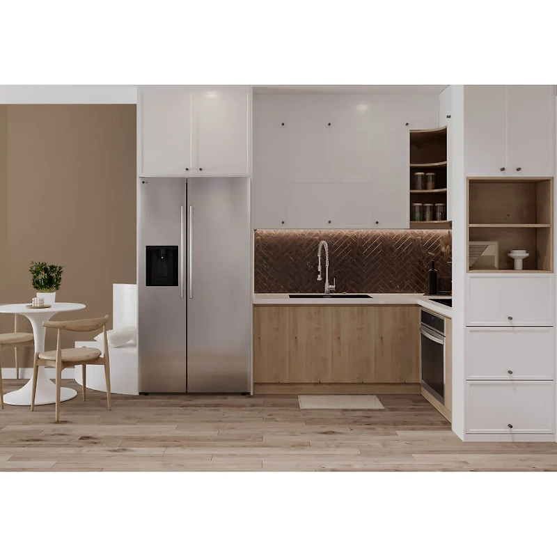 27 Cu. Ft. Stainless Side-by-Side Smart Refrigerator