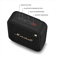 Willen II Portable Bluetooth Speaker - Black/Brass