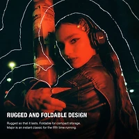 Major V Wireless On-Ear Headphones - Black