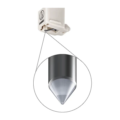 AT3600L Turntable Cartridge Replacement Conical Stylus - White
