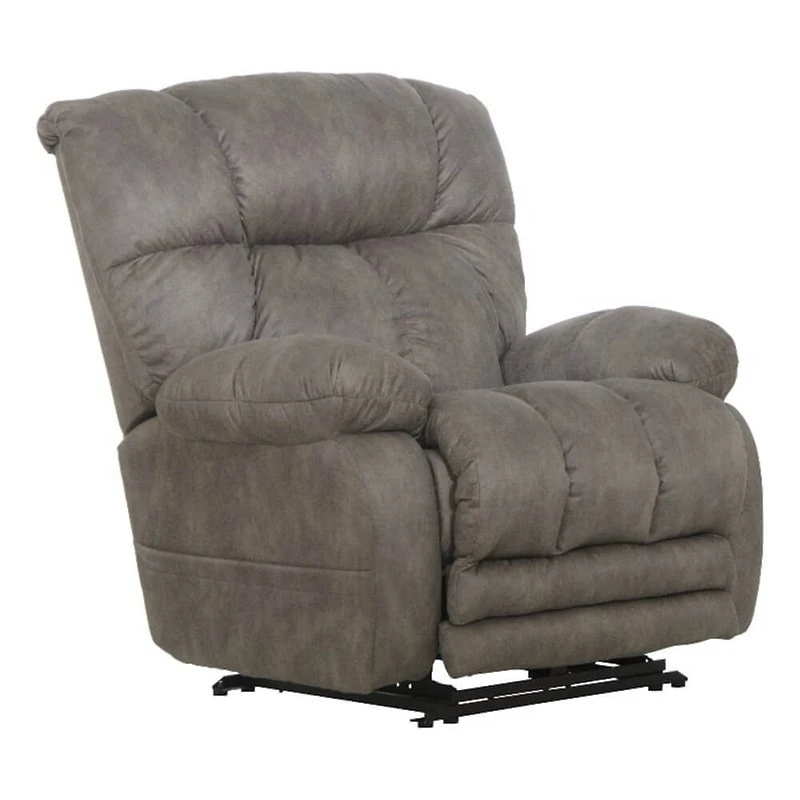 Dixon Oversized Power Lay Flat Recliner - Charcoal