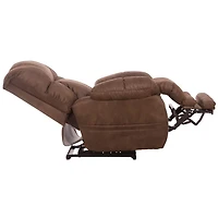 Dixon Oversized Power Lay Flat Recliner - Brown Fabric