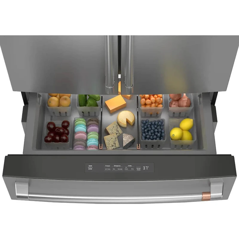 23.2 Cu. Ft. Stainless Counter-Depth 4-Door French Door Refrigerator