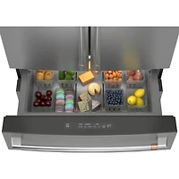 23.2 Cu. Ft. Stainless Counter-Depth 4-Door French Door Refrigerator