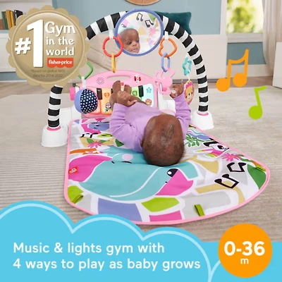 Glow and Grow Kick and Play Piano Gym Baby Playmat - Pink