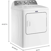 7 Cu. Ft. White Top Load Gas Dryer