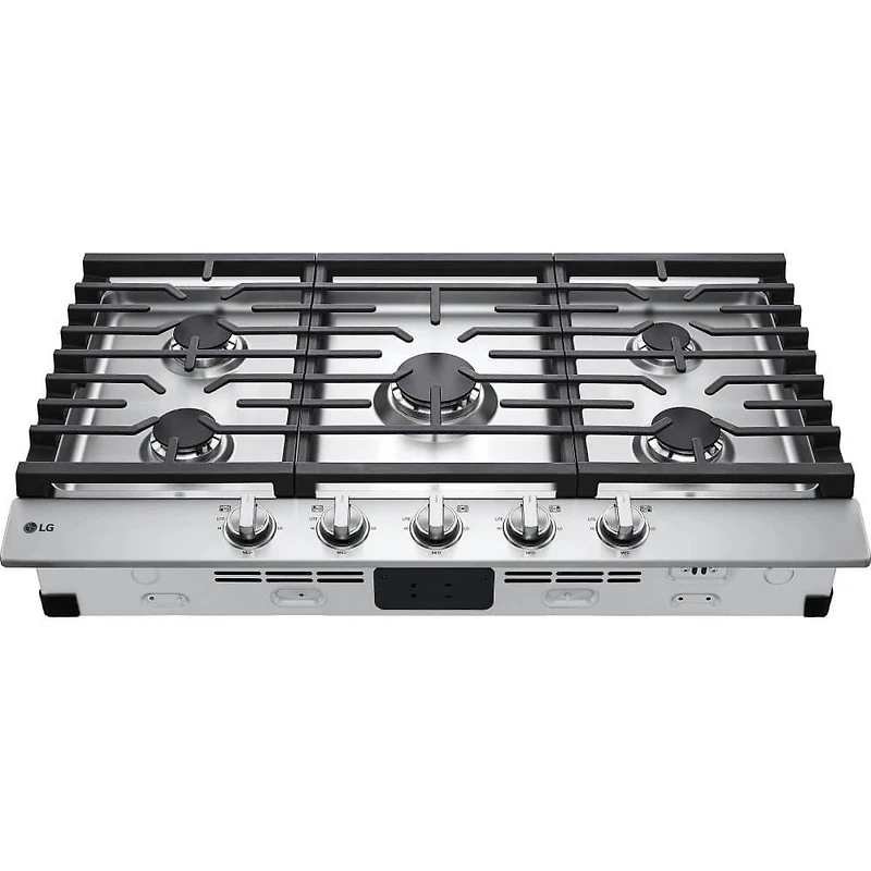 36 inch 5 Burner Stainless Drop-In Gas Cooktop