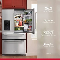 26.2 Cu. Ft. Stainless 4-Door French Door Refrigerator