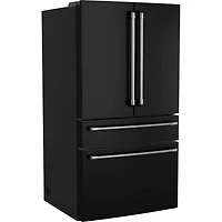 23.2 Cu. Ft. Matte Black 4 Door French Door Counter Depth Refrigerator