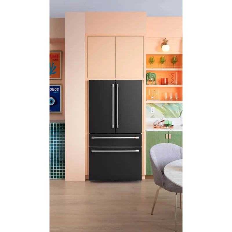 23.2 Cu. Ft. Matte Black 4 Door French Door Counter Depth Refrigerator