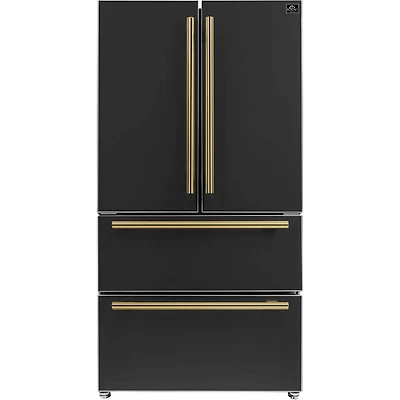 19.2 Cu. Ft. Espresso Moena Black 4 Door French Door Refrigerator