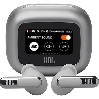 Live Beam 3 True Wireless Noise Cancelling Earbuds w/ Smartcase - Silver