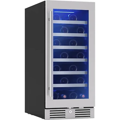 27 Bottle Stainless Built-In Single Zone Wine Cooler