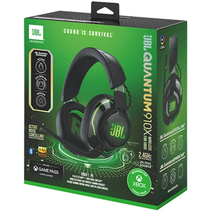 Quantum 910X Console Wireless Over-Ear Headset - Black/Green - OPEN BOX