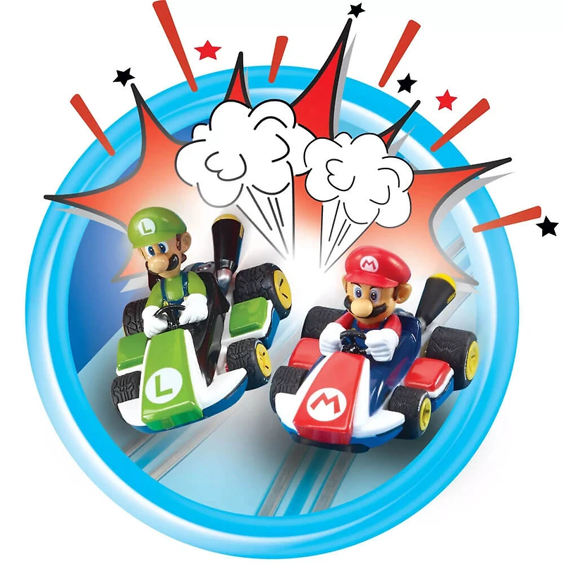Mario Kart Mario vs. Luigi First Beginner Slot Car Racing Set