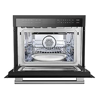 24 inch Olienna Espresso Series Black Stainless Electric Single Wall Oven