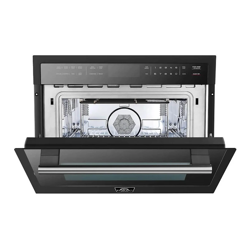 24 inch Olienna Espresso Series Black Stainless Electric Single Wall Oven