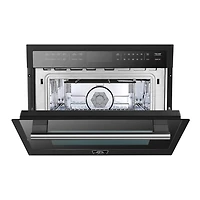 24 inch Olienna Espresso Series Black Stainless Electric Single Wall Oven