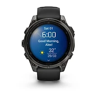 Fenix 8 AMOLED 47mm Smart Watch - Carbon Gray and Black / Pebble Gray