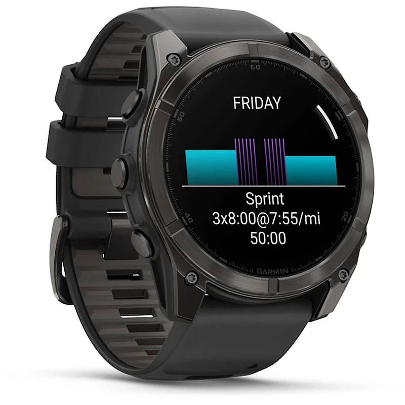 Fenix 8 AMOLED 51mm Smart Watch - Carbon Gray and Black / Pebble Gray