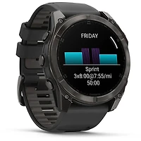 Fenix 8 AMOLED 51mm Smart Watch - Carbon Gray and Black / Pebble Gray
