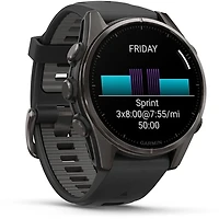 Fenix 8 AMOLED 43mm Smart Watch - Carbon Gray and Black / Pebble Gray