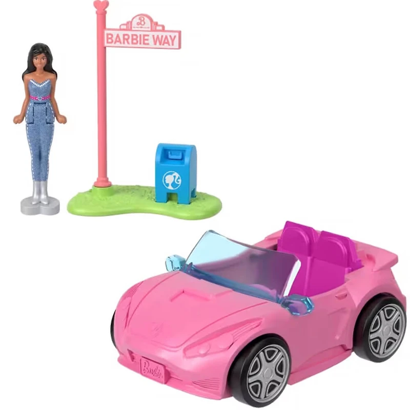 Barbie Mini BarbieLand 4-Pack & Vehicle Set