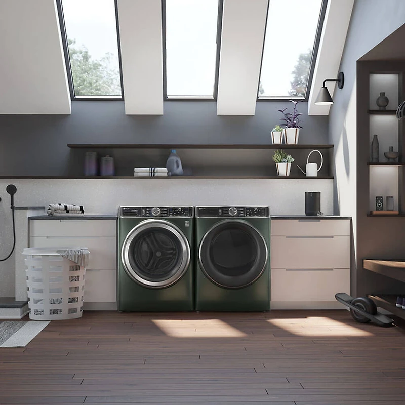 5.5 Cu. Ft. Jade Green Front Load Smart Steam Washer