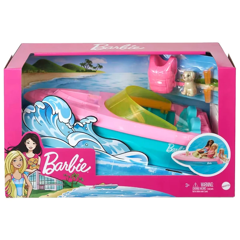 Barbie Boat With Puppy and Accessories