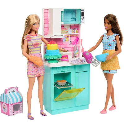 Barbie Celebration Baking Fun Playset with Dolls