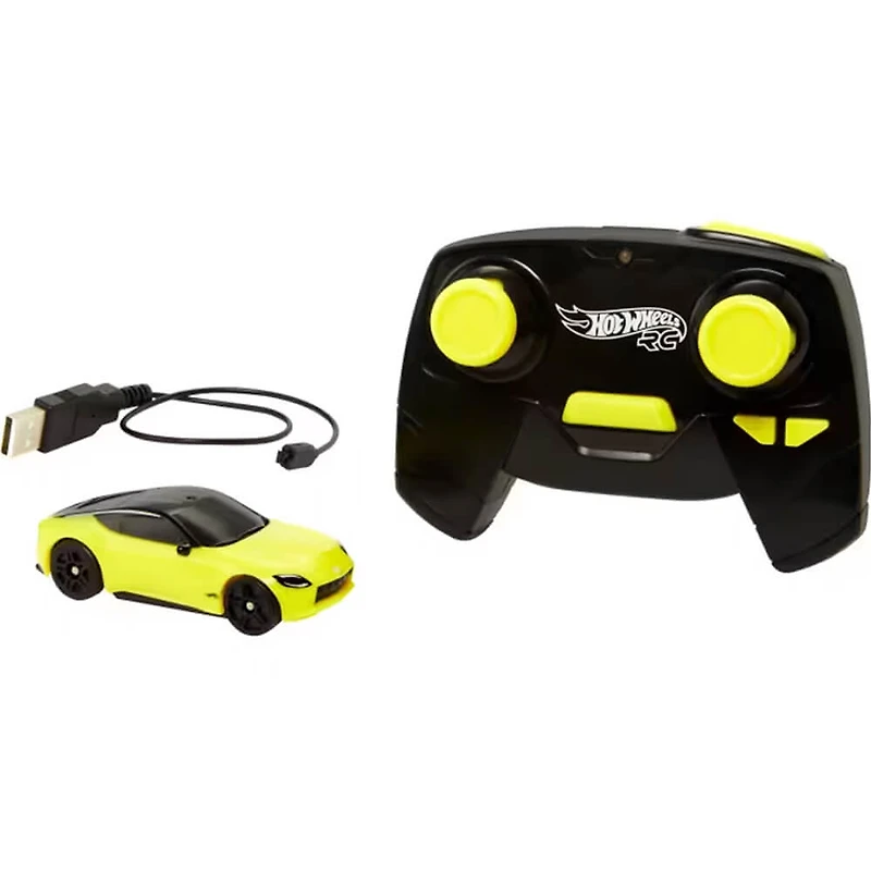 Hot Wheels 1:64 Scale Nissan Z Battery-Powered RC Car - Yellow