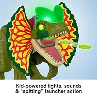 Imaginext Jurassic World Thrash Attack Dilophosaurus Dinosaur Toy