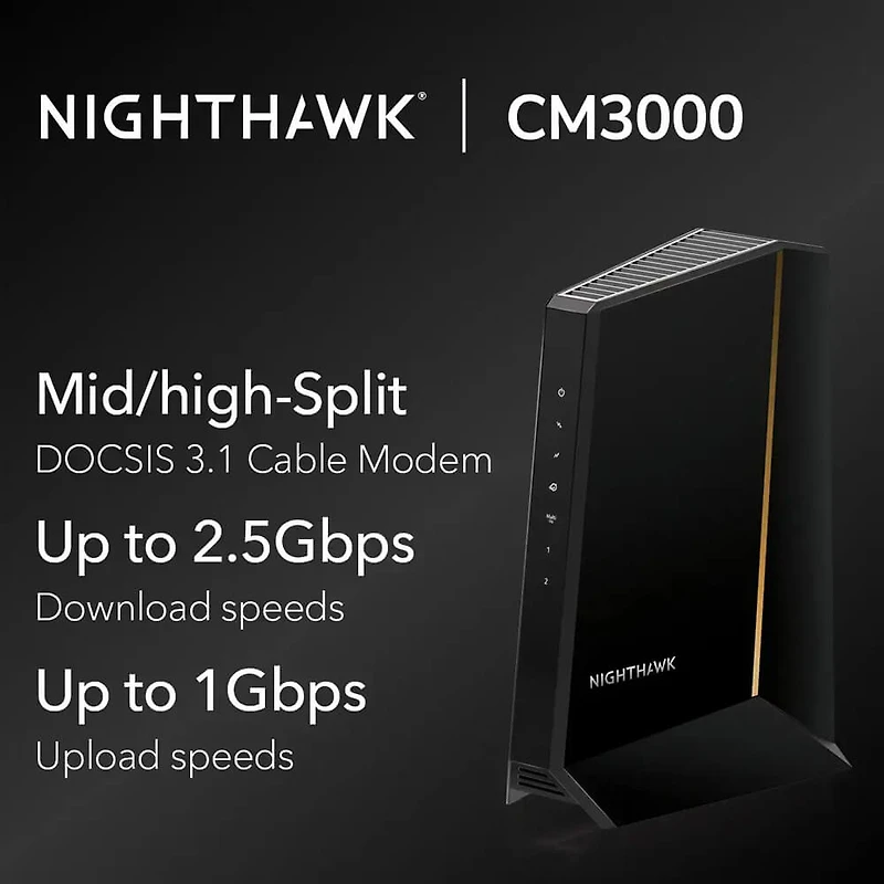 Nighthawk Mid-High Split DOCSIS 3.1 Cable Modem - 2.5Gbps