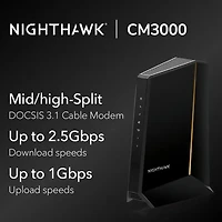 Nighthawk Mid-High Split DOCSIS 3.1 Cable Modem - 2.5Gbps