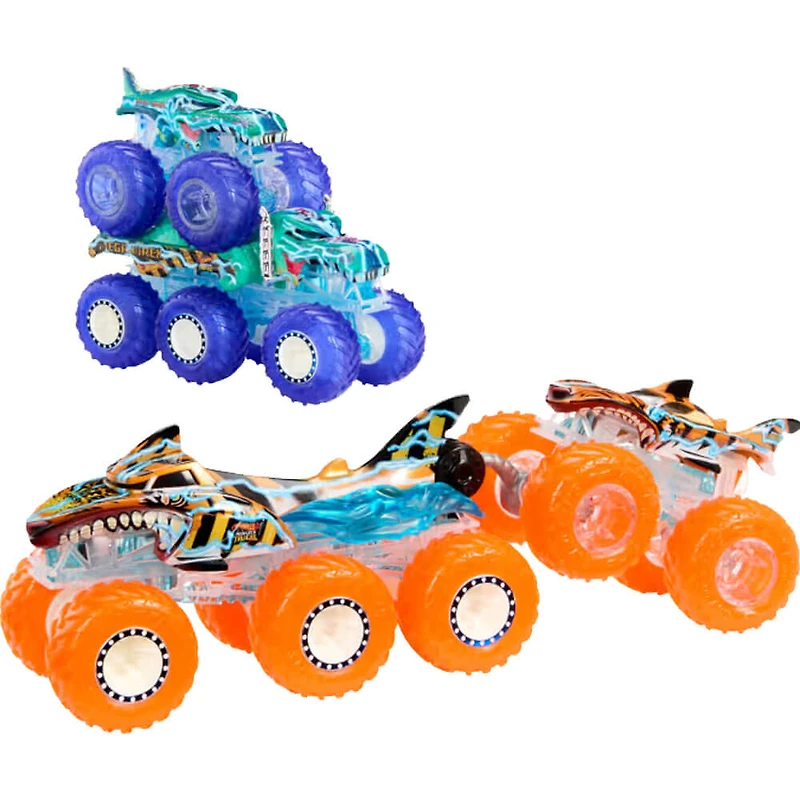 Hot Wheels Monster Trucks Power Smashers Toy Truck And Big Rig Multipack - 4 Pack