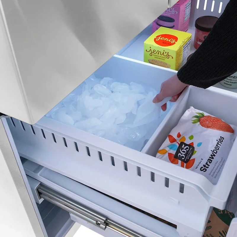 28.9 Cu. Ft. Stainless 3-Door French Door Refrigerator with Champagne Bronze Square Handles