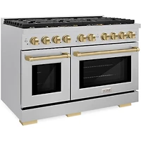 6.7 Cu. Ft. Stainless Steel Freestanding Double Oven Dual Fuel Range