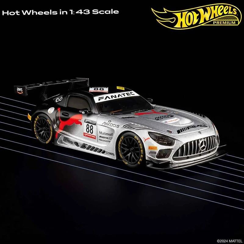 Hot Wheels Premium Real Riders Mercedes-AMG GT3 Collectible Toy Car