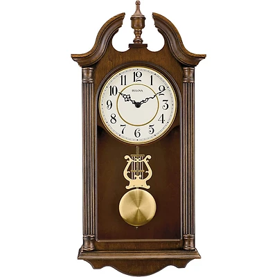 Saybrook Brown Cherry Chime Wall Clock - OPEN BOX