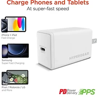 SpeedBoost 65W USB-C PD GaN Laptop Wall Charger with PPS - White