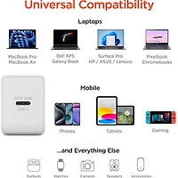 SpeedBoost 65W USB-C PD GaN Laptop Wall Charger with PPS - White