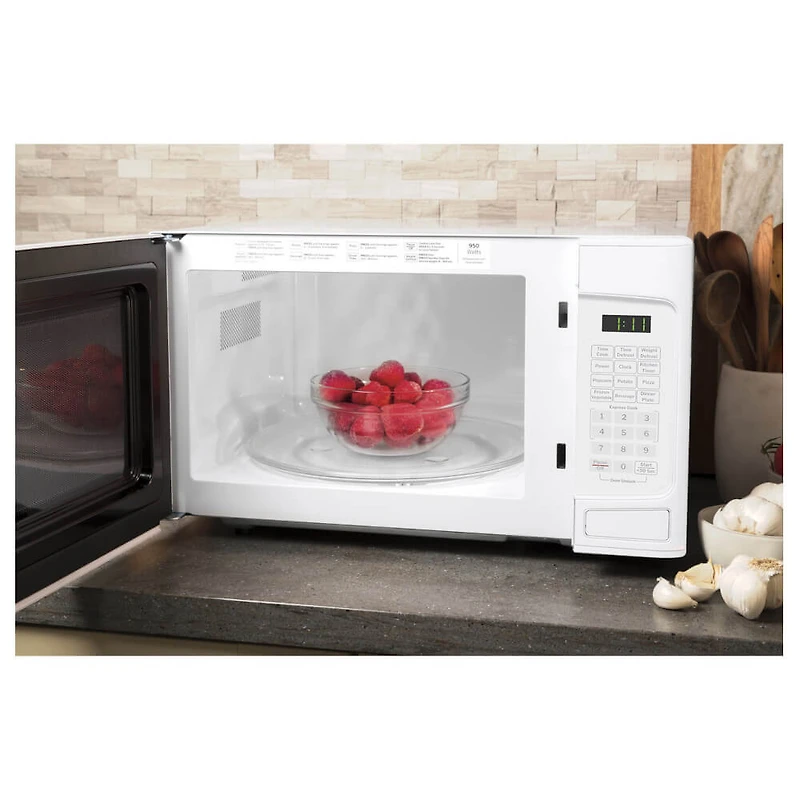 1.1 Cu. Ft. White Countertop Microwave