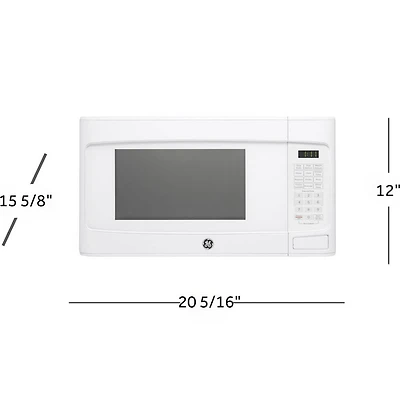 1.1 Cu. Ft. White Countertop Microwave