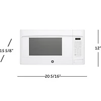 1.1 Cu. Ft. White Countertop Microwave