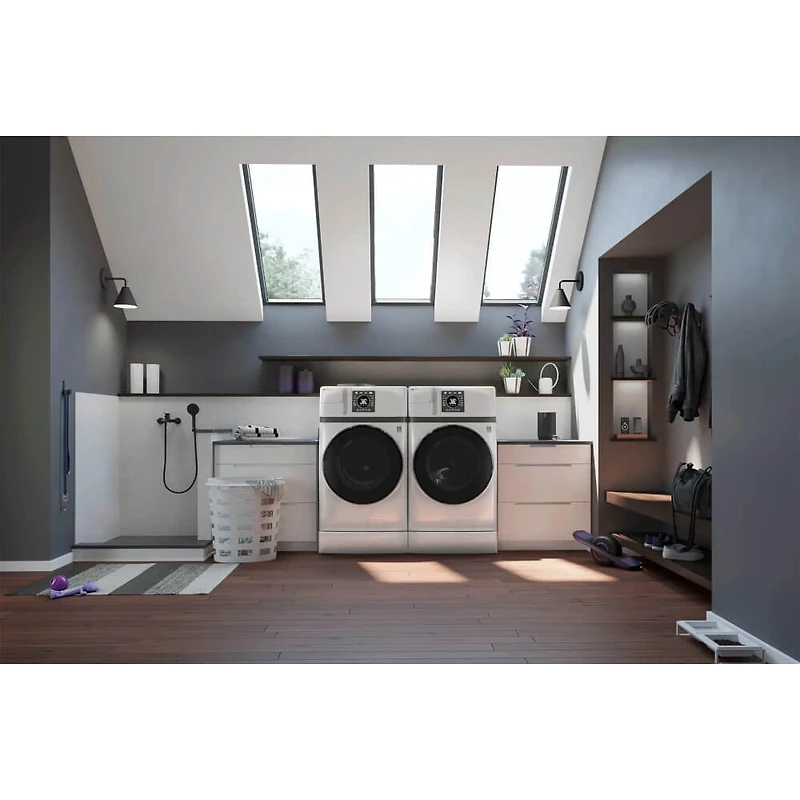 4.6 Cu. Ft. White High-Efficiency Smart Combo Electric Washer/Dryer