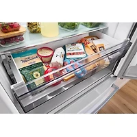 20 Cu. Ft. White 3-Door Counter Depth French Door Refrigerator