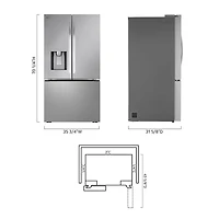 26 Cu. Ft. Stainless Counter-Depth French Door Smart Refrigerator