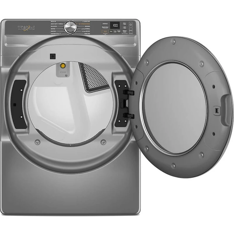 7.4 Cu. Ft. Radiant Silver Smart Front Load Electric Dryer with Steam