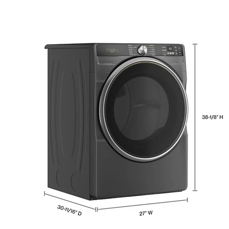 7.4 Cu. Ft. Volcano Black Front Load Smart Electric Dryer