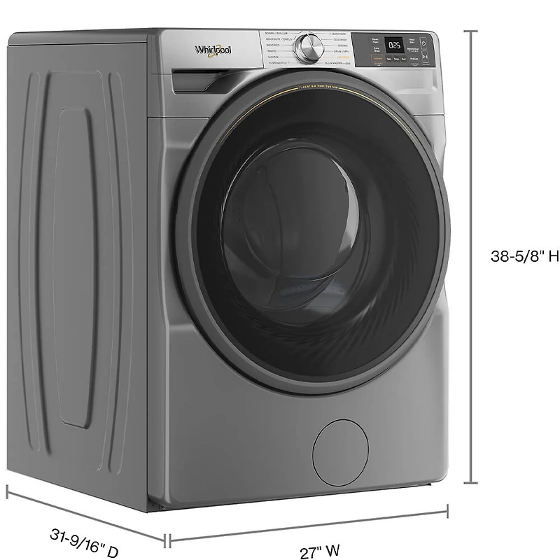 4.5 Cu. Ft. Radiant Silver Front Load Smart Washer